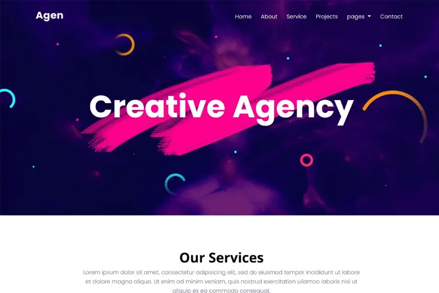 agen bootstrap agency template