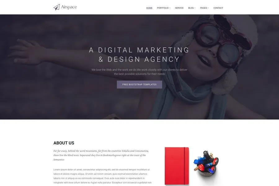 Airspace - responsive corporate website template