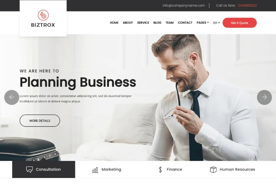 Biztrox - Multipage Bootstrap Business Blog Template