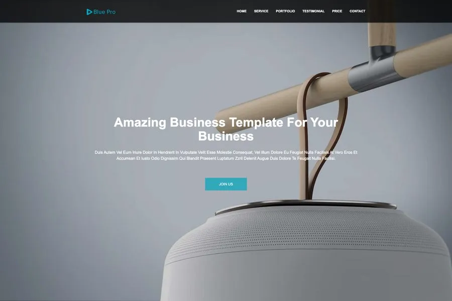 blue pro bootstrap one page template