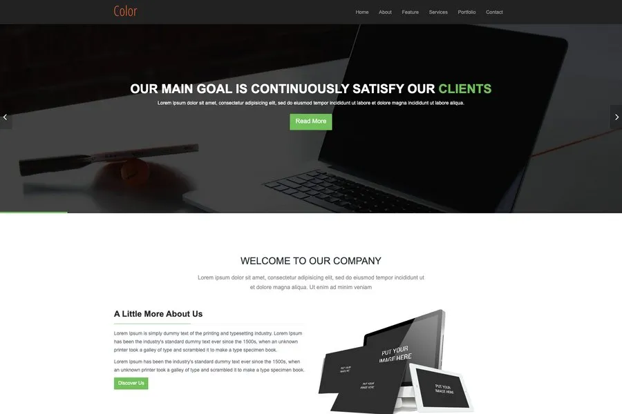 Color - Html5 OnePage web template