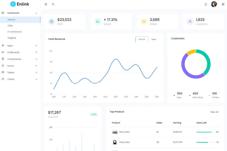 Enlink - Bootstrap Admin Panel Themes