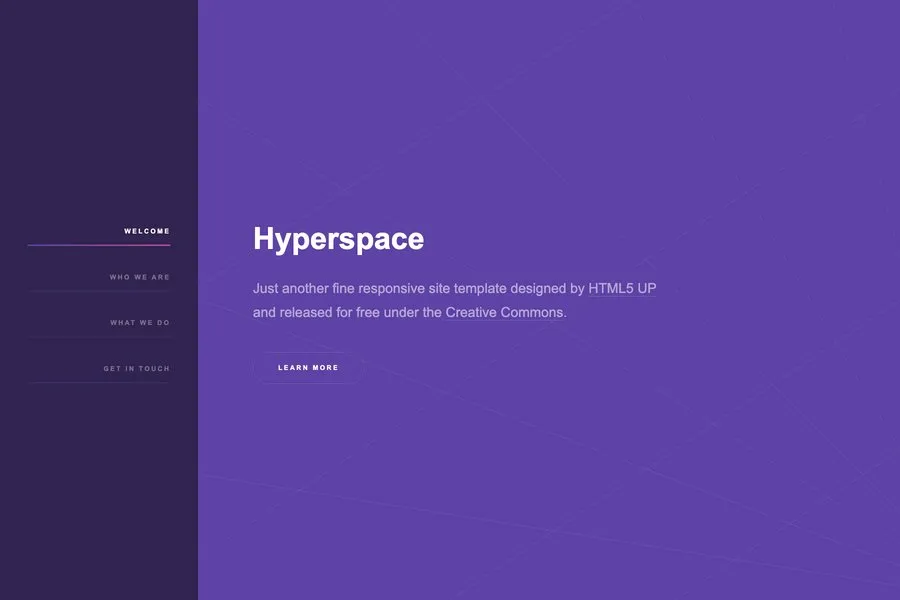 Hyperspace - html5 website template