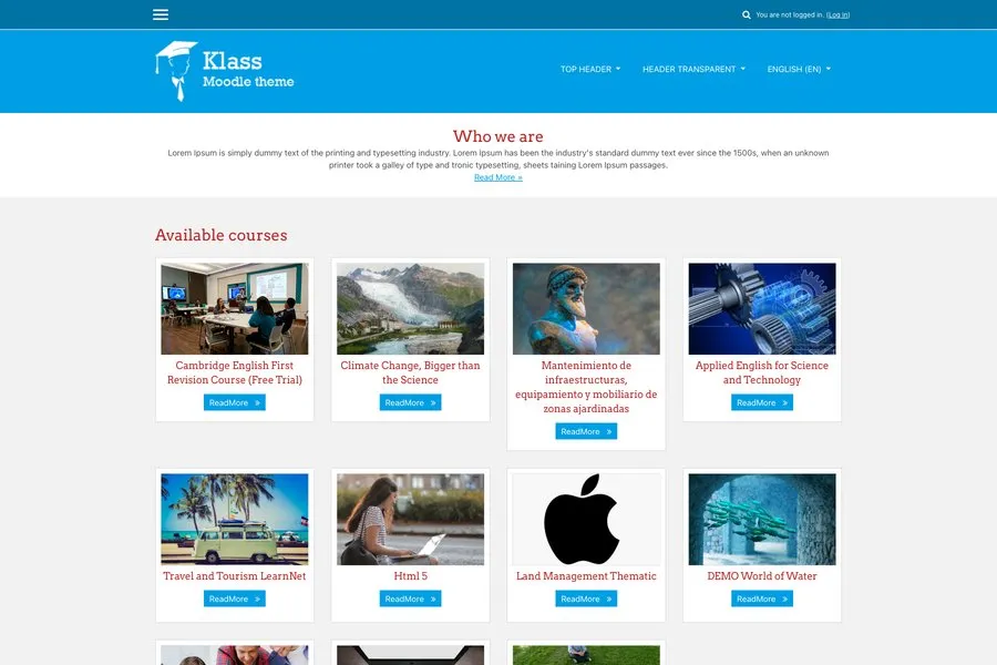 free bootstrap moodle themes