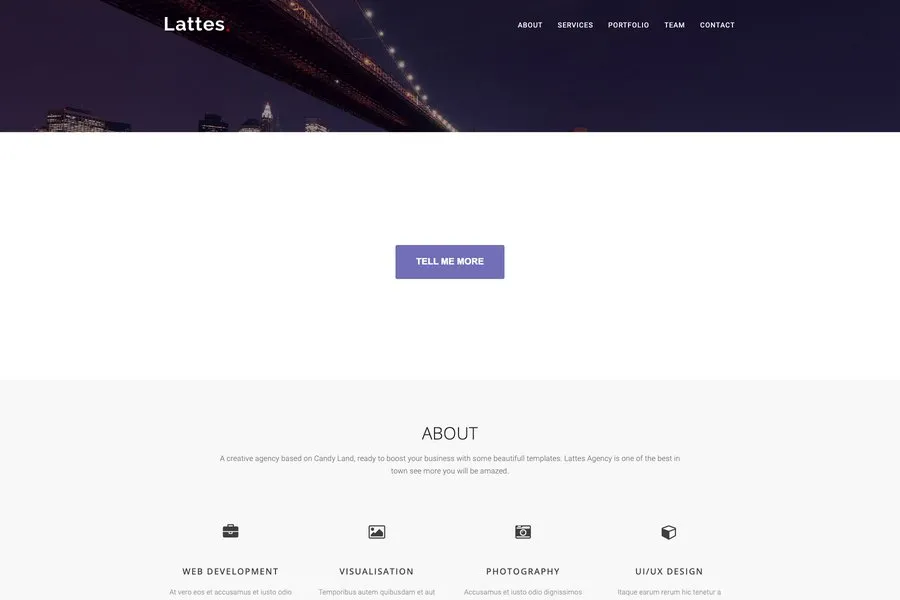 Lattes - HTML5 One page theme