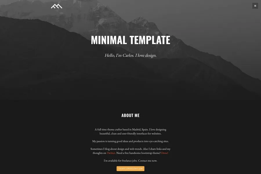 Minimal – html5 templates