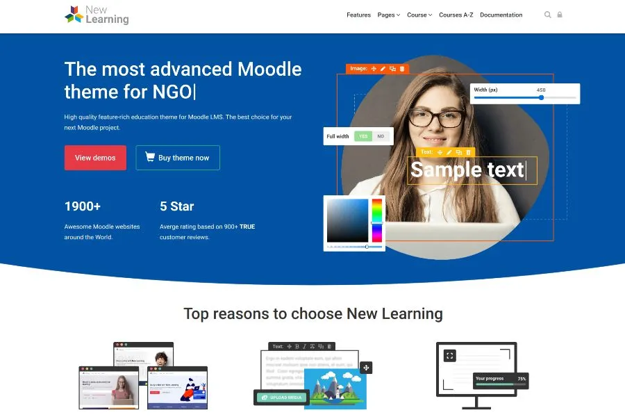 Moodle-themes-bootstrap-new-learning