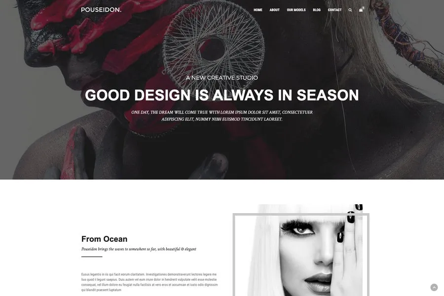 free html5 model agency website bootstrap template