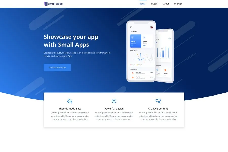 Free Responsive App Landing Page Themes