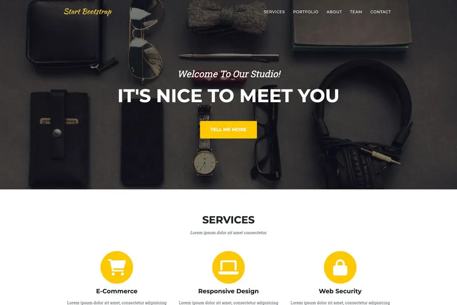 free bootstrap website theme