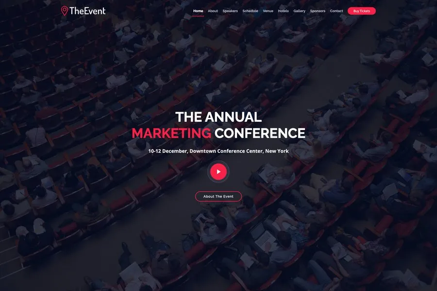 theevent free event and conference bootstrap template