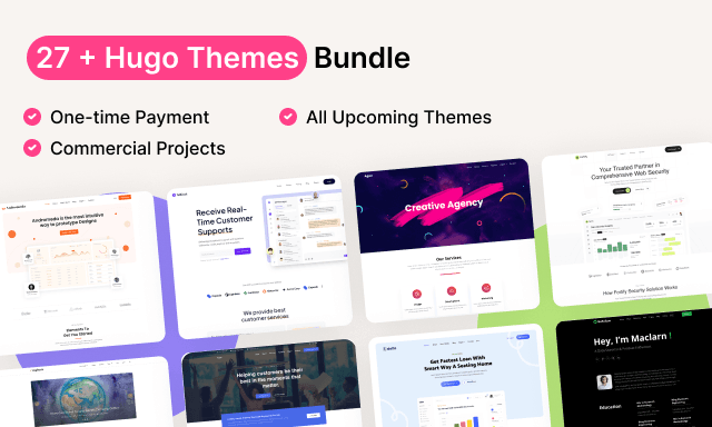 Unlock <number>+ Hugo Themes!
