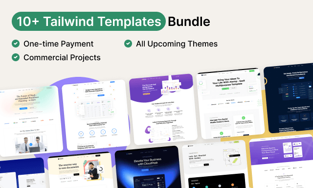 Unlock <number>+ Tailwind Templates!