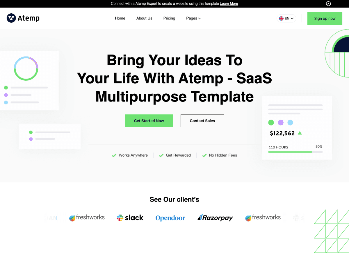 Atemp Tailwind - SaaS & Startup Template