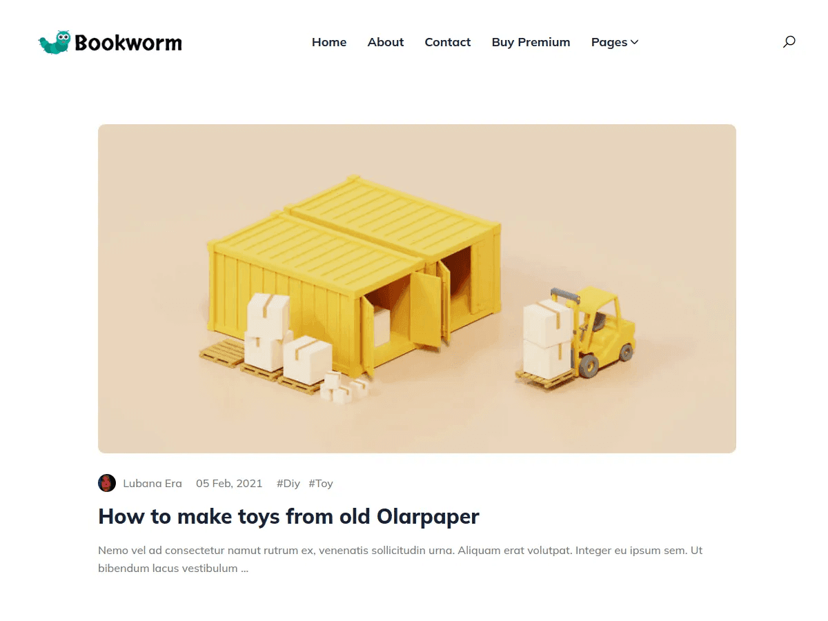 Bookworm Light Astro - Minimal Blog Theme