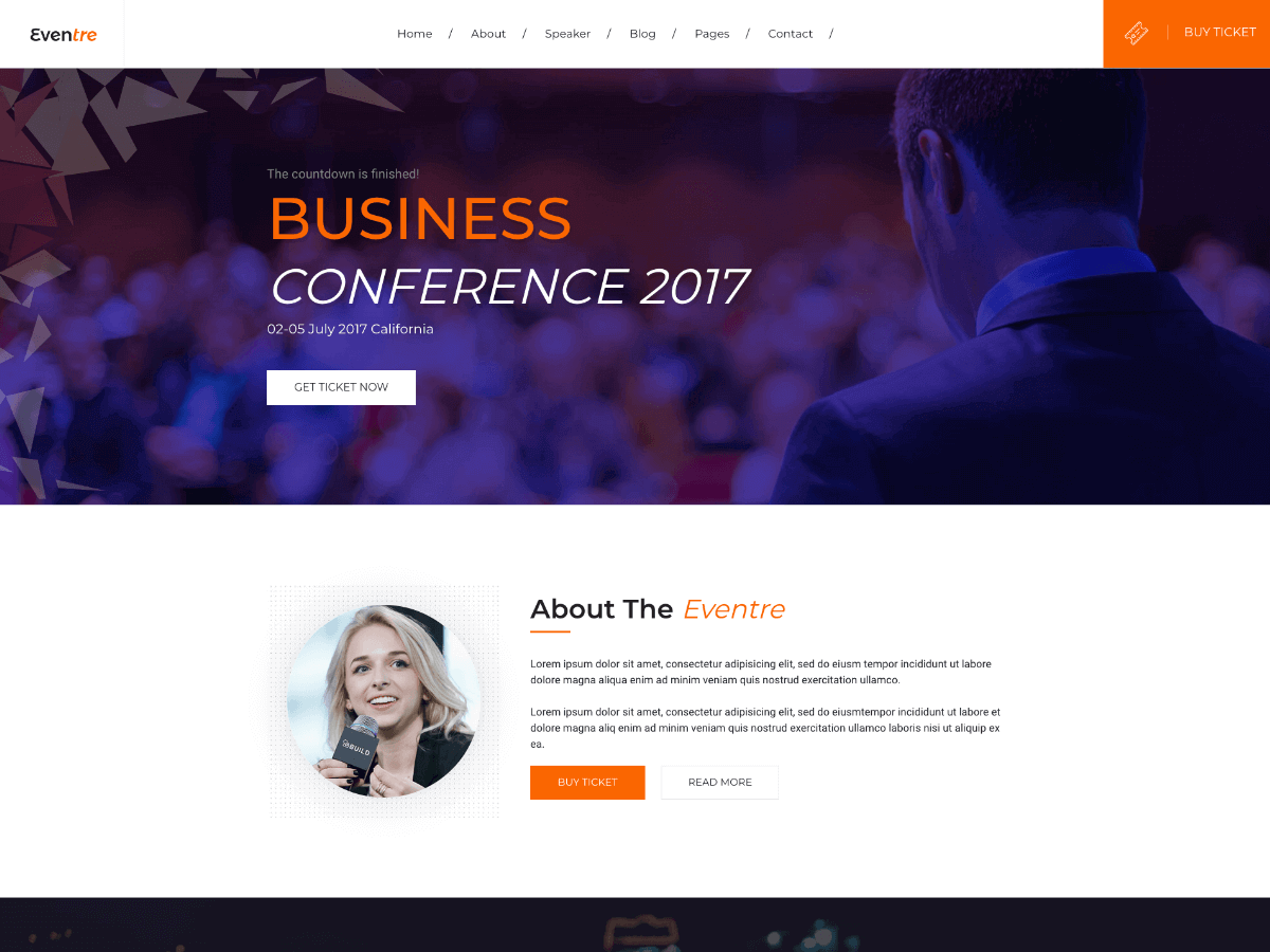 Eventre Bootstrap - Event & Conference Template