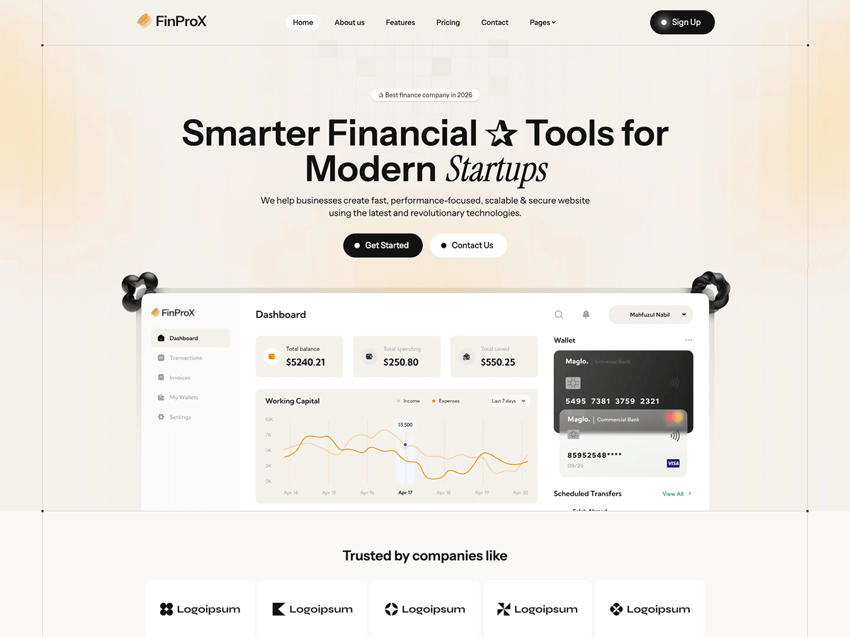 FinProX Nextjs - Professional Finance & Consulting Template