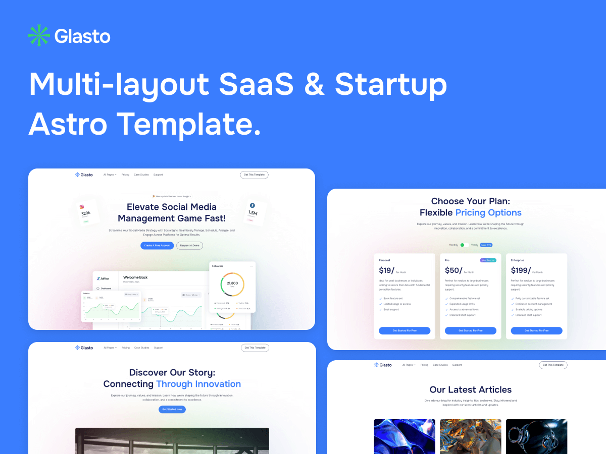 Glasto Astro - SaaS & Startup Theme
