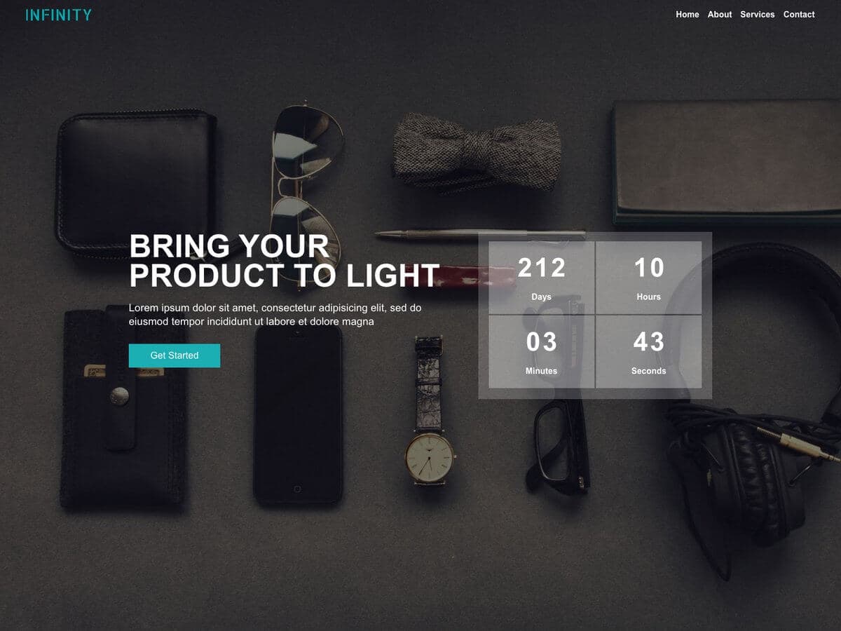 Infinity Bootstrap - Coming Soon Template