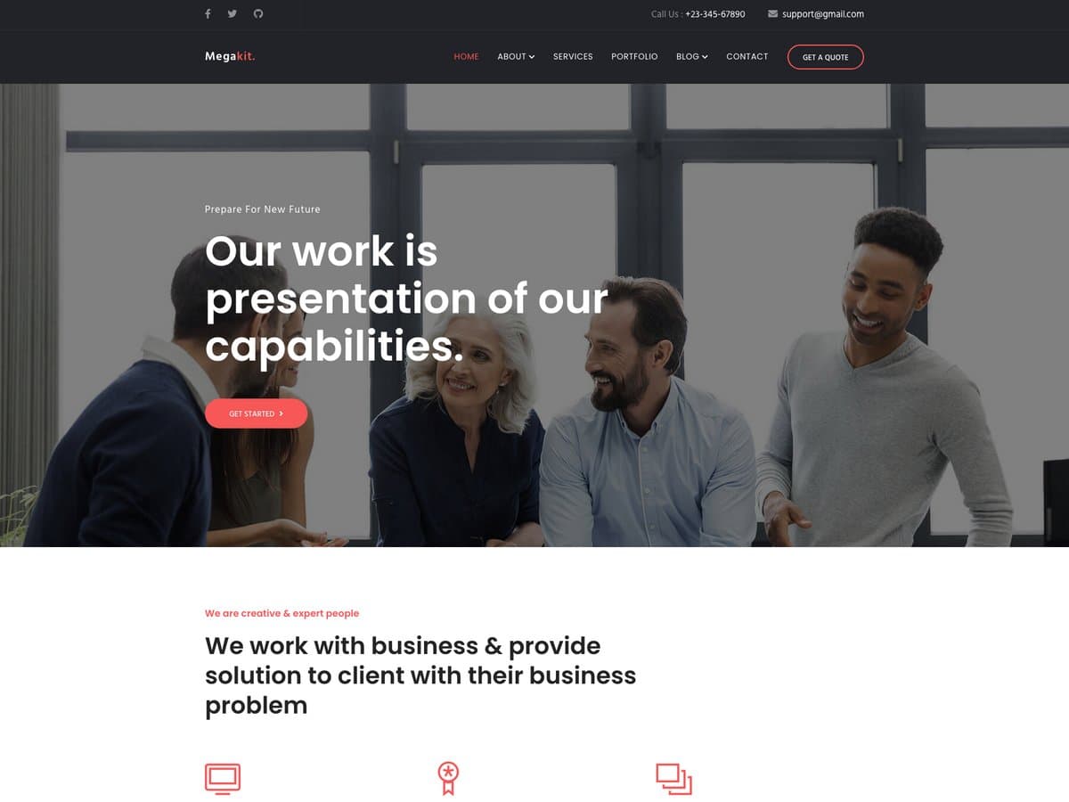 Megakit Bootstrap - Multipurpose Template