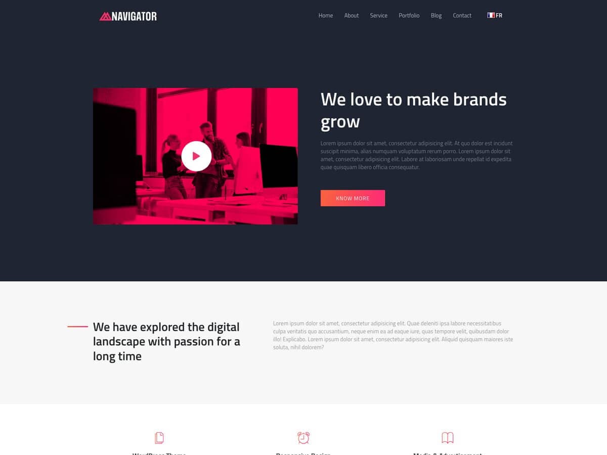Navigator Bootstrap - Onepage Business Template