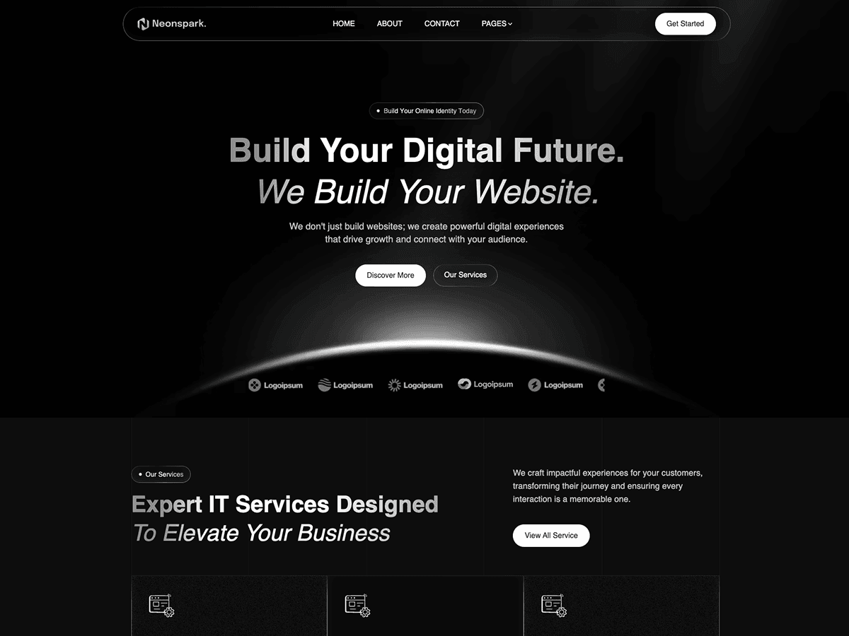 Neonspark Astro - AI Agent Landing Template