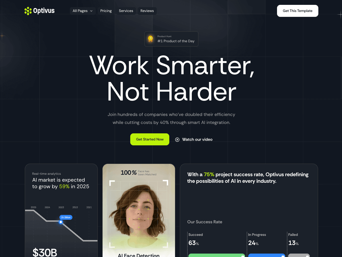 Optivus Astro - Modern Template for AI Solutions