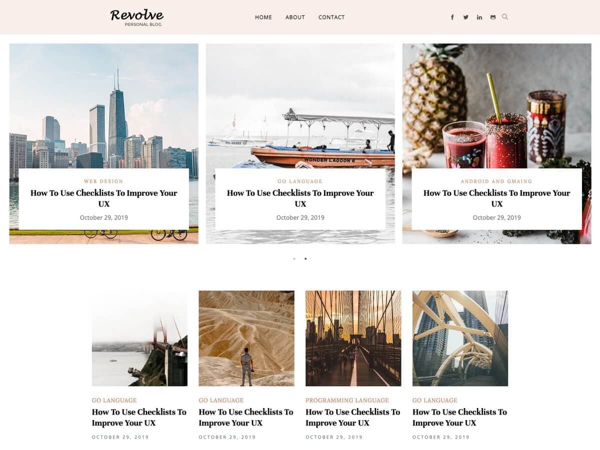 Revolve Bulma - Bulma Blog template