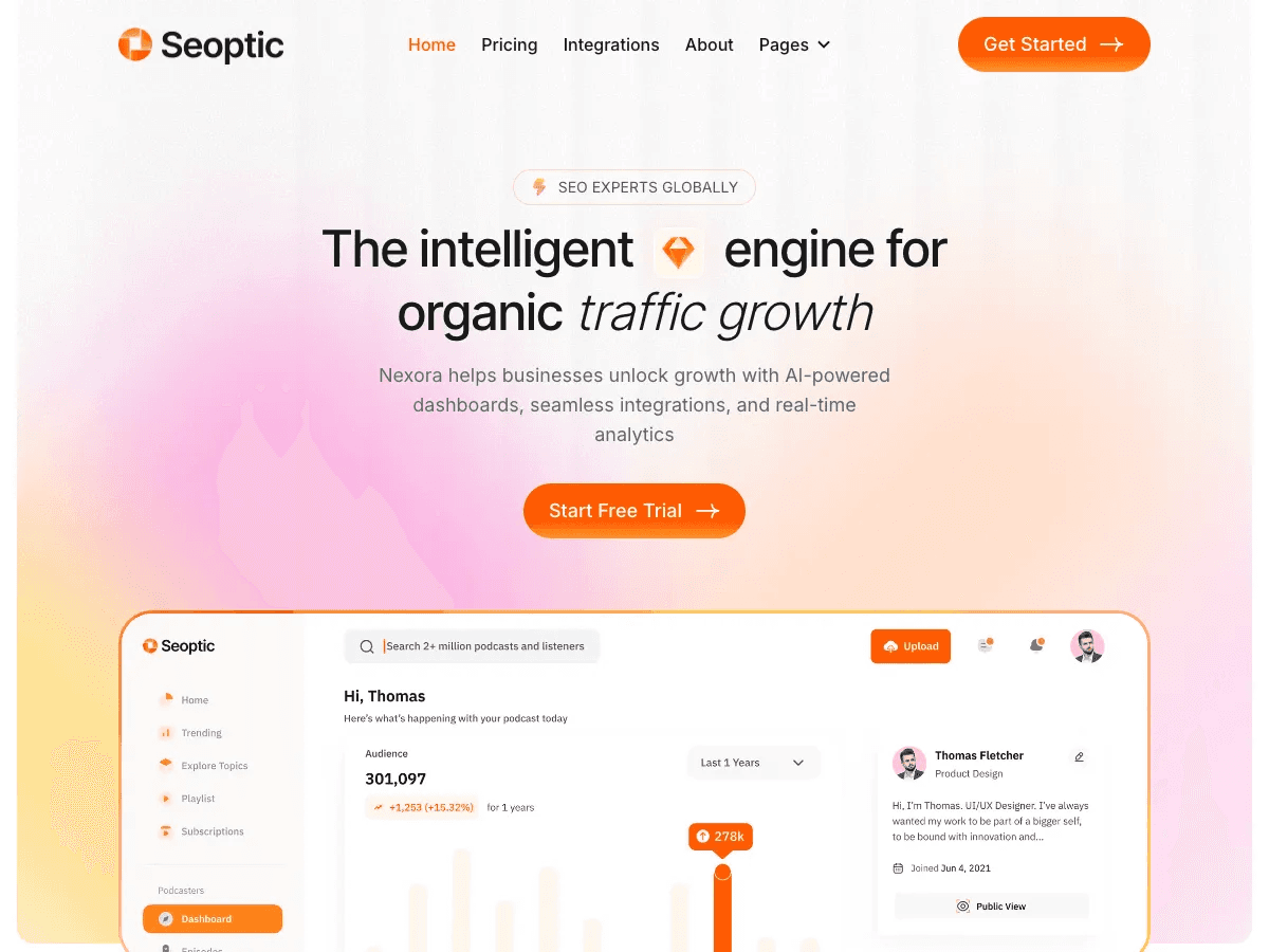 Seoptic NextJS - Professional SEO & Analytics Template