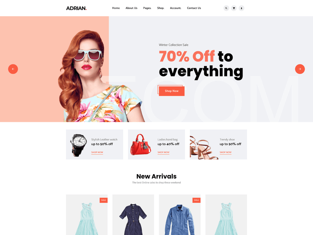 Adrian Bootstrap - E-commerce Template