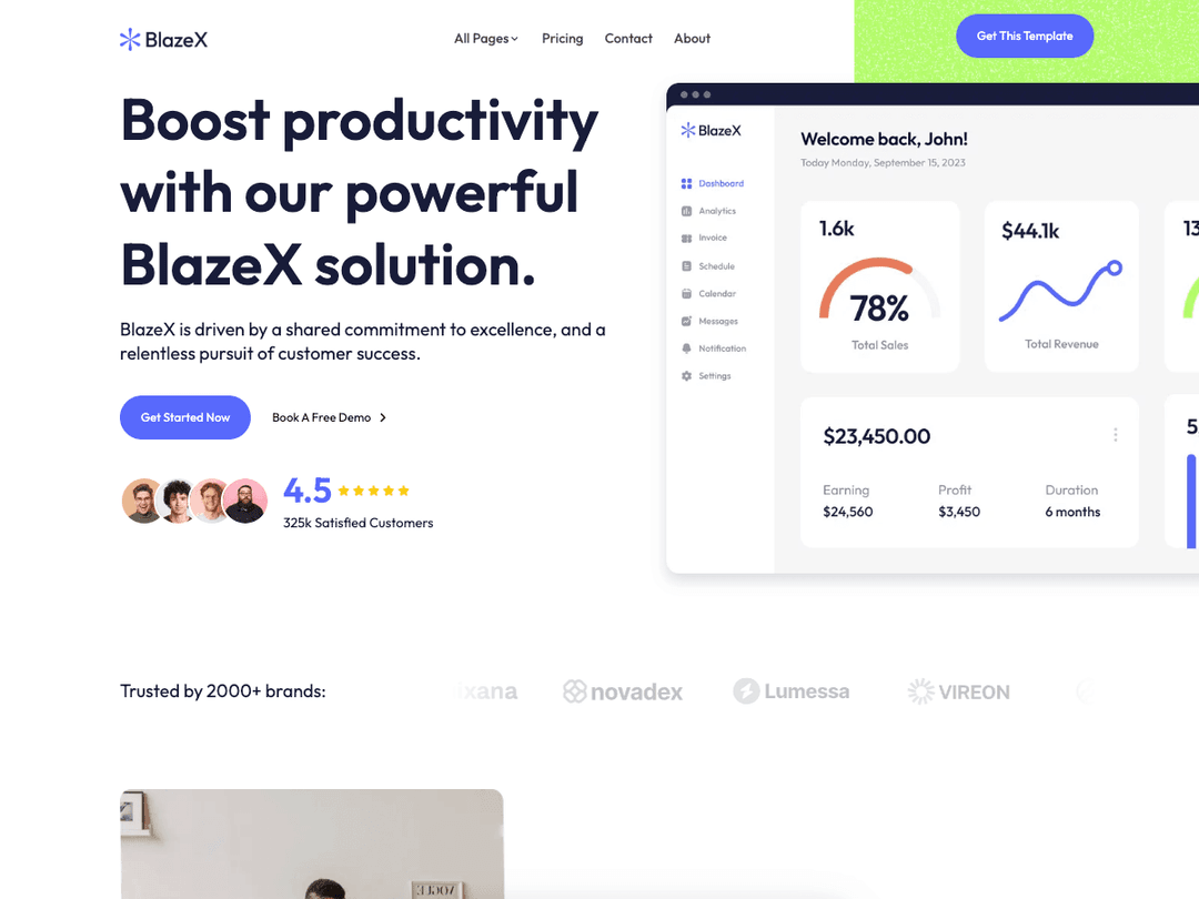 BlazeX Astro - Astro landing page