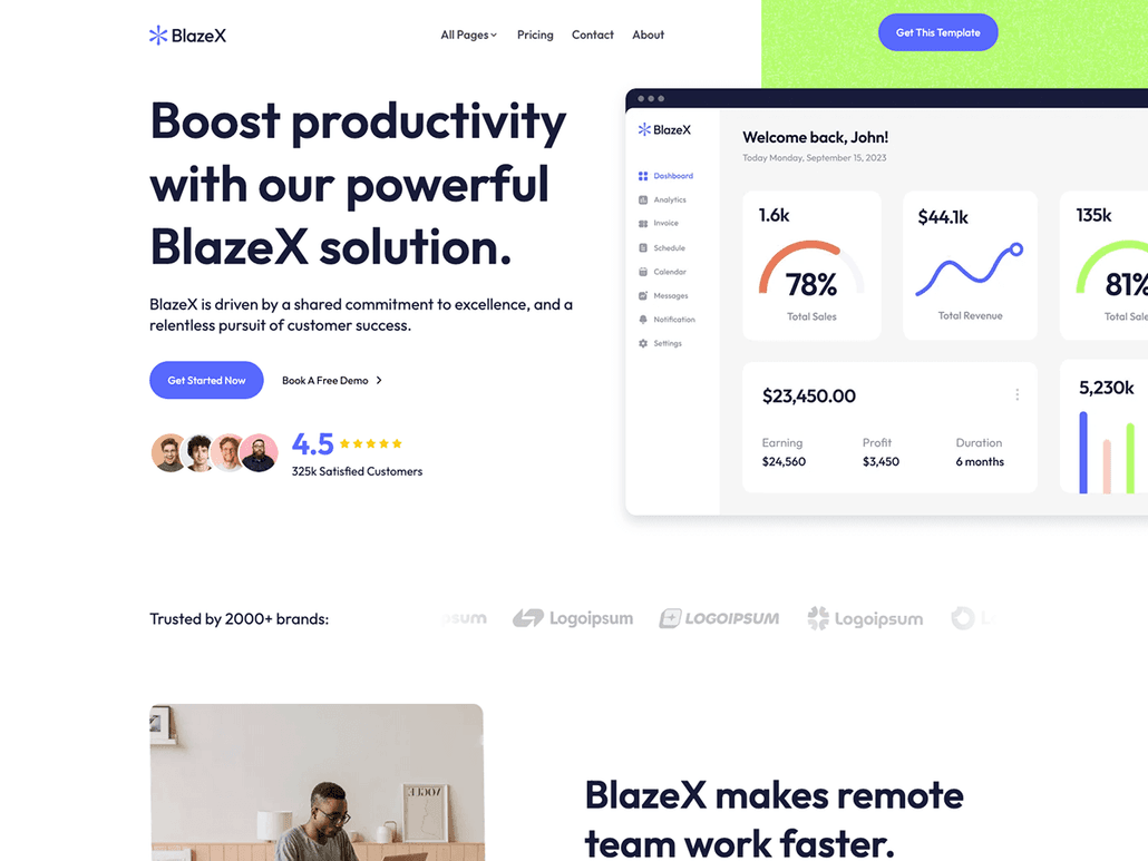 BlazeX Astro - SaaS & Startup Theme