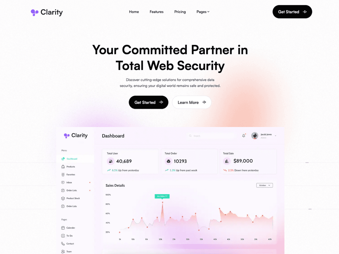 Clarity Astro - Astro landing page