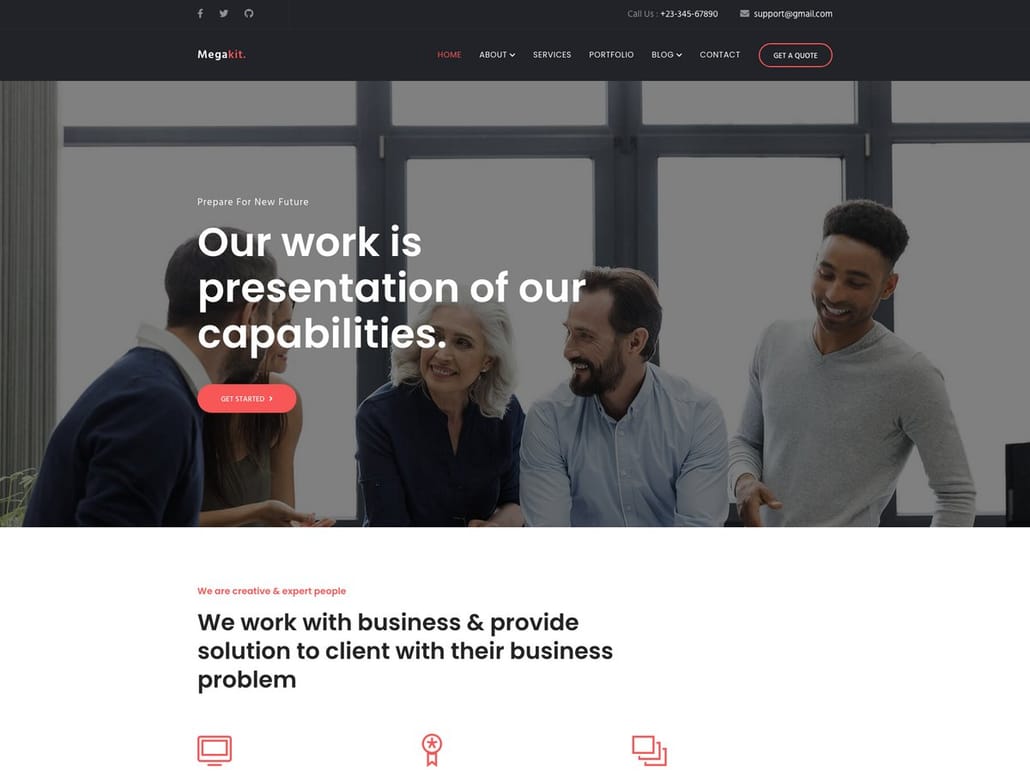 Megakit Bootstrap - Multipurpose Template