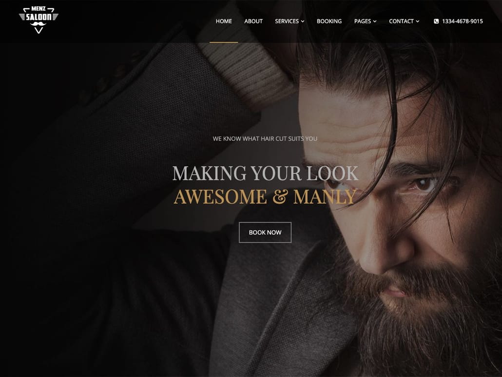 MenzSaloon Bootstrap - Saloon and Beauty Website Template