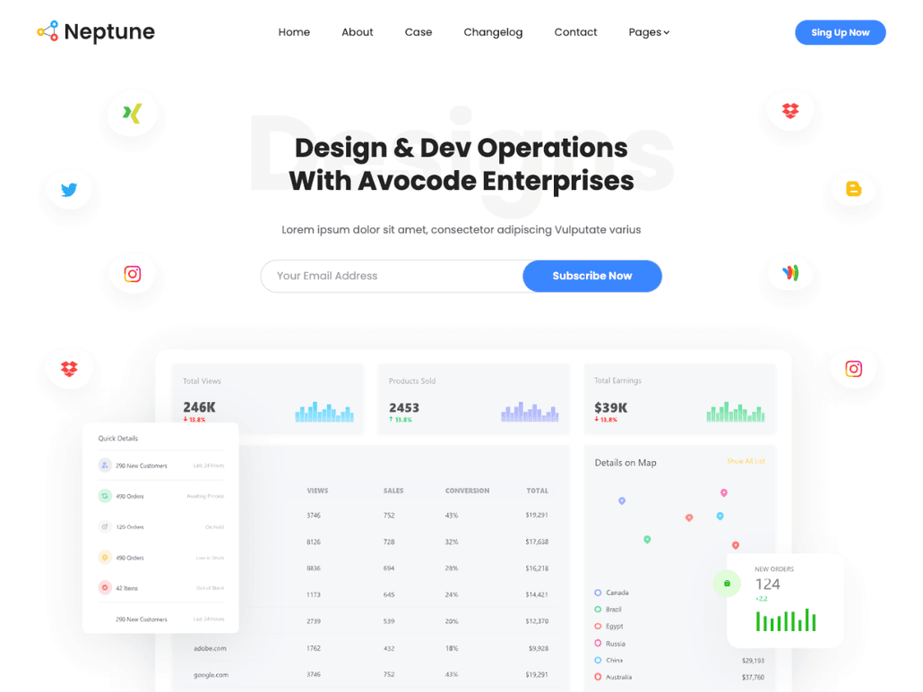 Neptune Tailwind - Tailwind SaaS Template