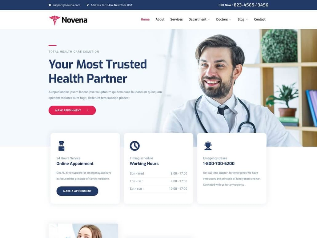 Novena Bootstrap - Medical Template