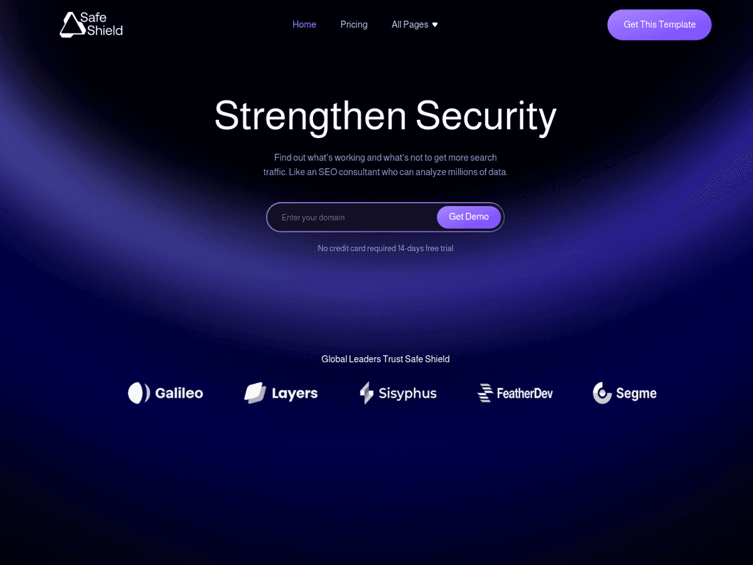 SafeShield Astro - Astro landing page