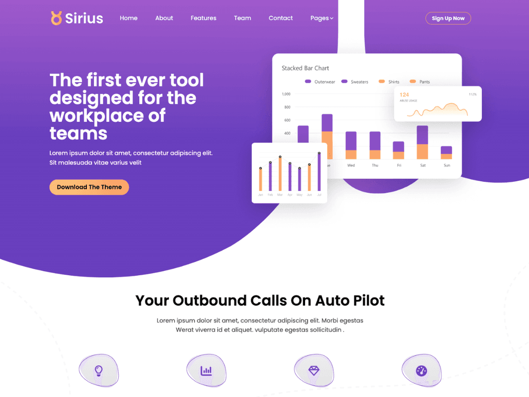 Sirius Tailwind - Tailwind SaaS Template