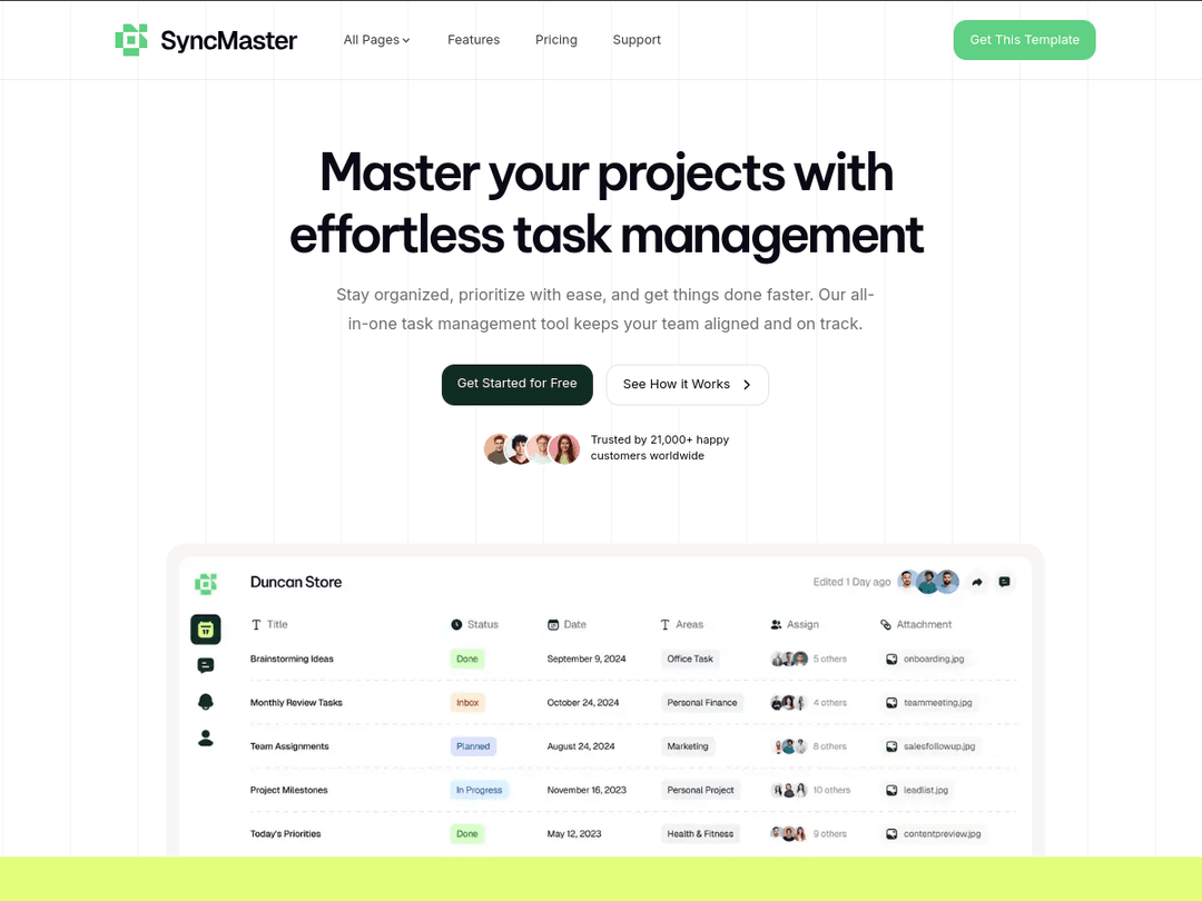 SyncMaster Astro - Modern SaaS and Startup Theme