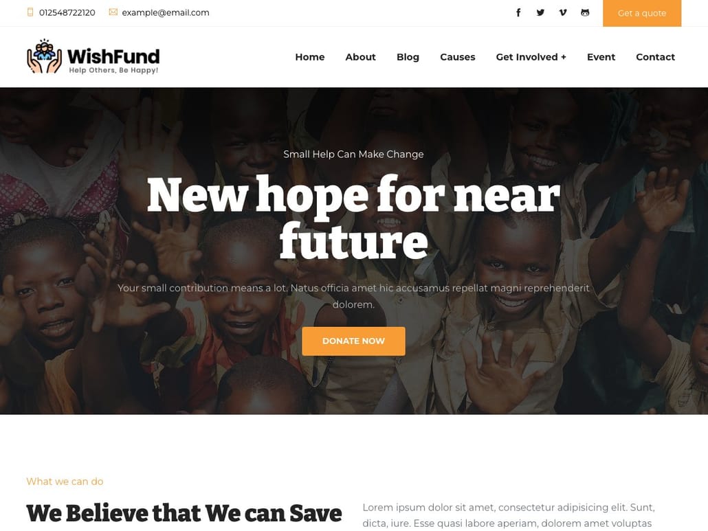 Wishfund Bulma - Bulma Agency template