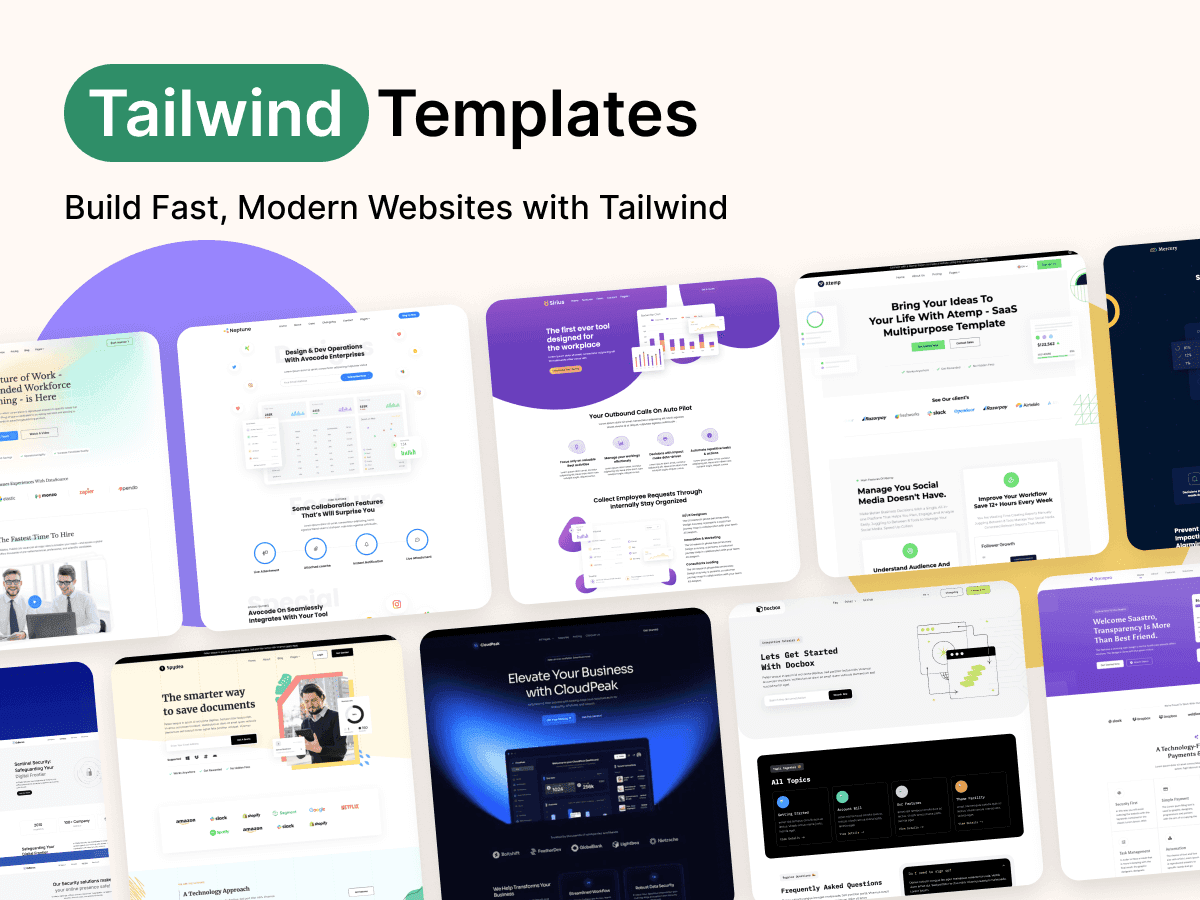 Unlock <number>+ Tailwind Templates!