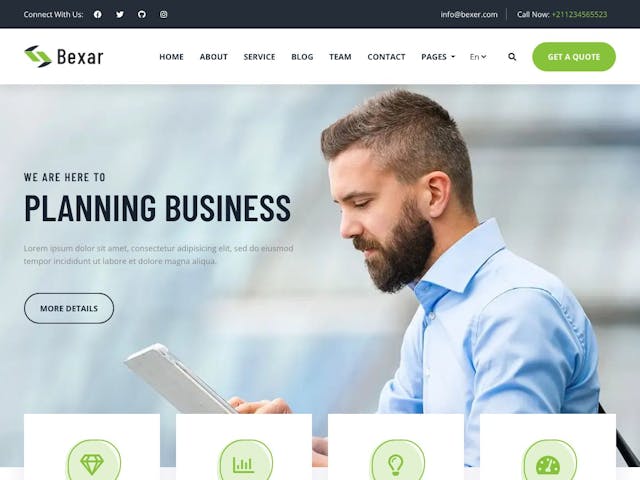 Bexer - Business website template