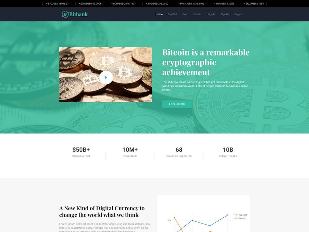 Bitbank Bootstrap - Cryptocurrency Template
