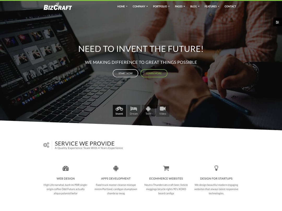 Bizcraft Bootstrap - Multipurpose Business Template