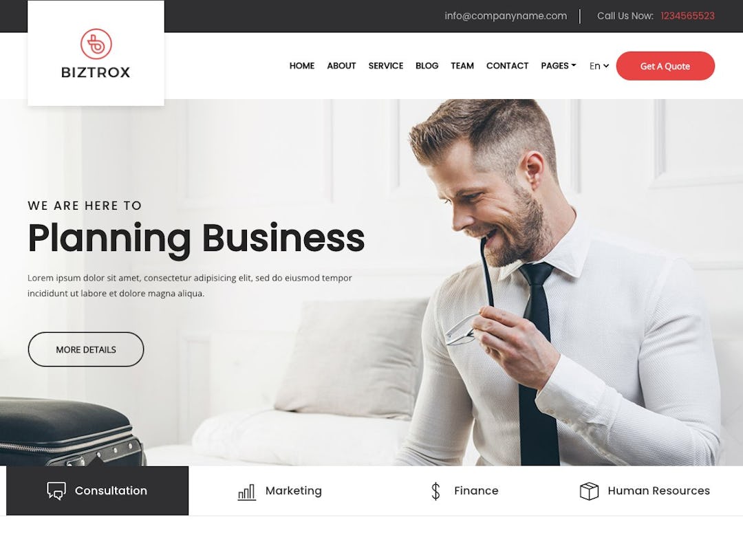 Biztrox Bootstrap - Multipage Business template