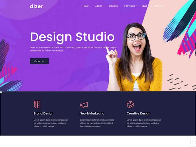 Dizer - Creative Portfolio Template