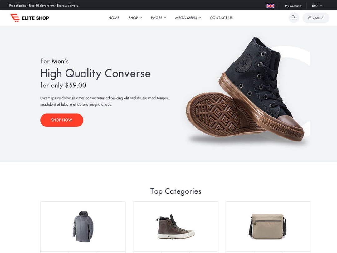 Elite Shop Bootstrap - Bootstrap E-commerce Template