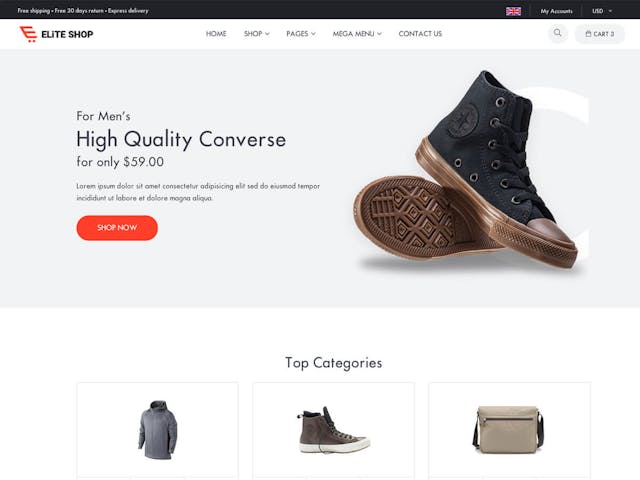 Elite Shop - Bootstrap E-commerce Template