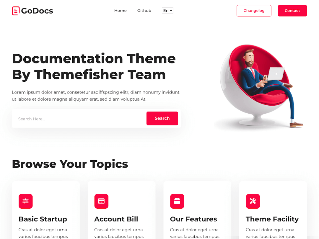 GoDocs Bootstrap - Bootstrap Documentation Template